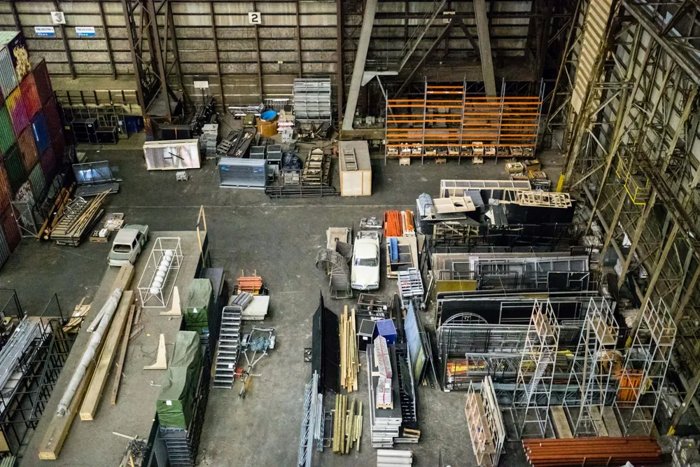 Vista de una operación industrial y su distribución
