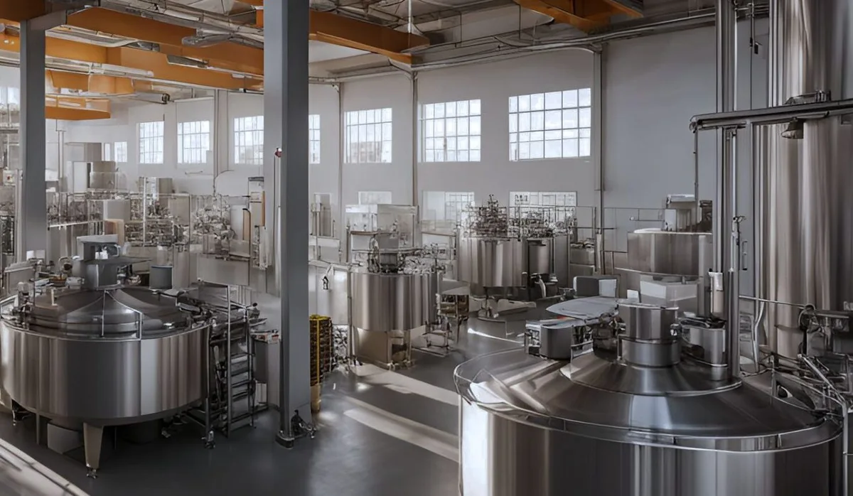 Equipos de proceso en una planta industrial